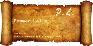 Pammer Leila névjegykártya